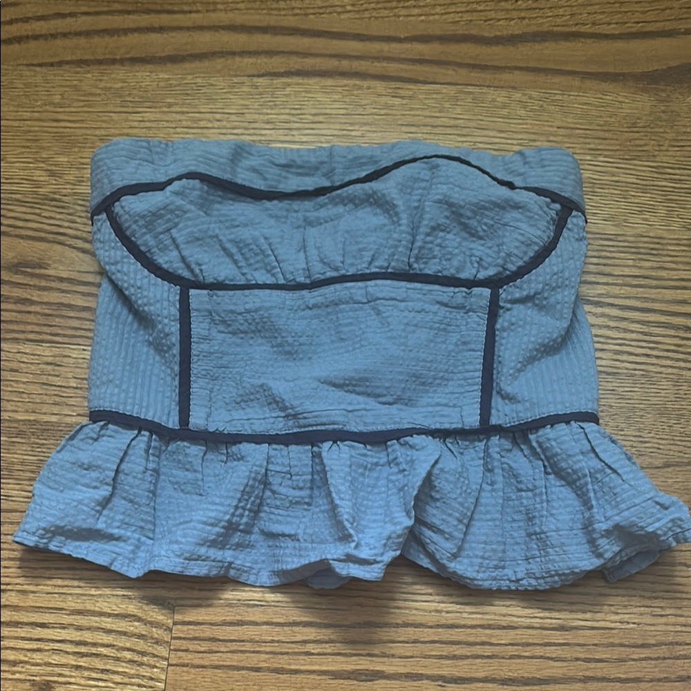 Free People Strapless Top in Slate